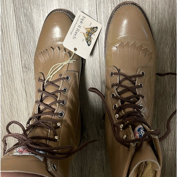 Justin Boots Shoes - Rare! 🎉Host Pick🎉 Original Perfect-Vintage Justin Lace-up Roper Kiltie Boots PC